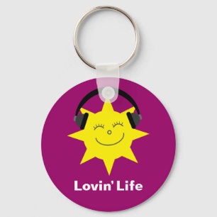 Porte-clés Lovin'vie soleil & écouteurs porte - clé
