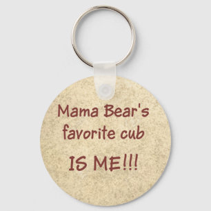 Porte-clés L'petit animal préféré de maman Bear's est MOI