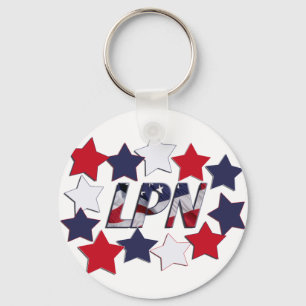 PORTE-CLÉS LPN SPANGLED STAR - INFIRMIÈRE PRATIQUE AUTORISÉE