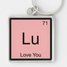 Lu - Love You Funny Chimie Élément Symbole Tee
