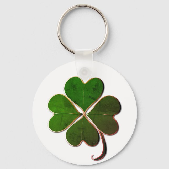 Porte-clés Lucky 4 Leaf Clover Keychain (Recto)