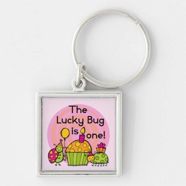 Porte-clés Lucky Bug Cupcake 1er Anniversaire Tshirts et cade (Devant)