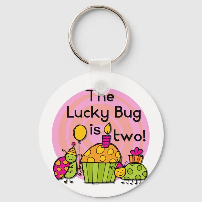 Porte-clés Lucky Bug Cupcake 2e Anniversaire T-shirts et cade (Recto)