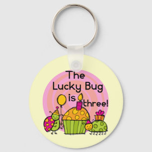 Porte-clés Lucky Bug Cupcake 3e Anniversaire Tshirts et cadea
