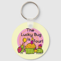 Lucky Bug Cupcake 4th Birthday T-shirts et cadeaux
