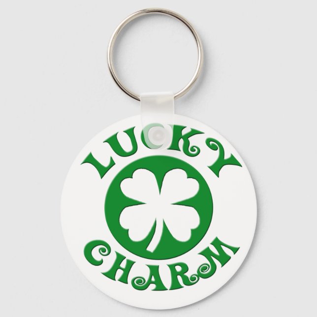 Porte-clés Lucky Charm Cercle vert/blanc (Recto)
