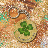 ☆ Lucky four leaf clover key chain ☆ Porte-clés trèfle porte-bonheur 