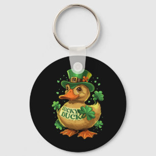 Porte-clés Lucky Duck Shamrock Funny Jour de la Saint Patrick
