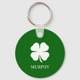 Porte-clés Lucky Four Leaf Clover Vert Shamrock irlandais per