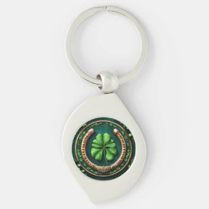 Porte-clés Lucky Horseshoe et Clover Design