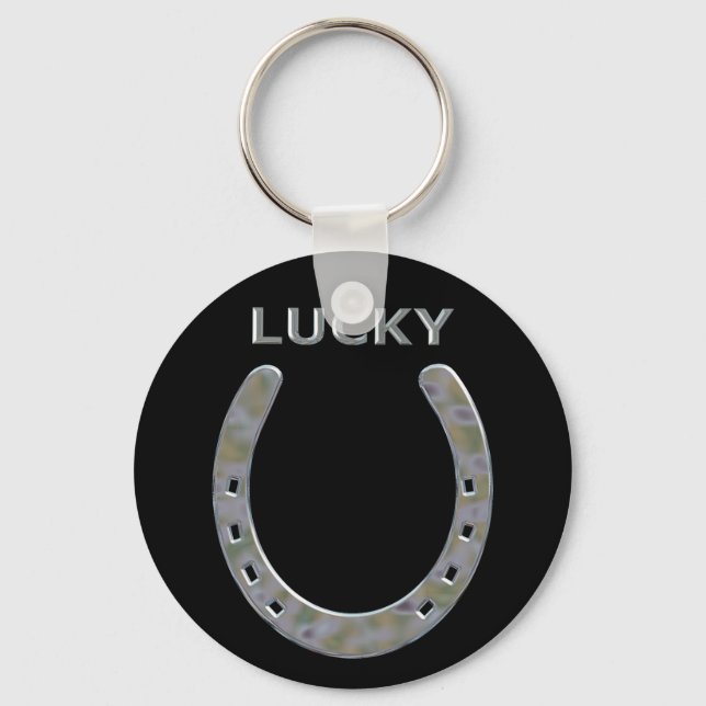 Porte-clés Lucky Horseshoe in Silver (Recto)