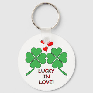 Porte-clés Lucky In Love Hearts Clover