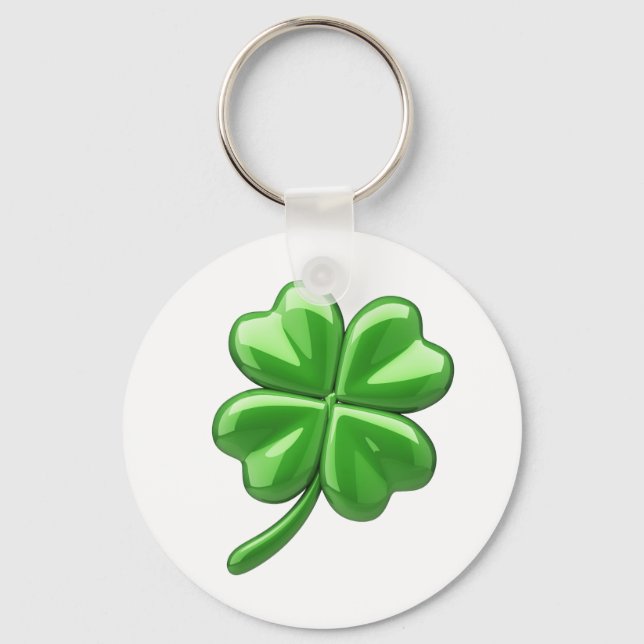Porte-clés Lucky trèfle à quatre feuilles (Recto)