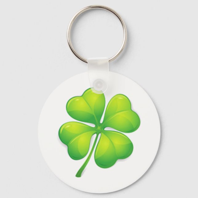 Porte-clés Lucky trèfle à quatre feuilles (Recto)
