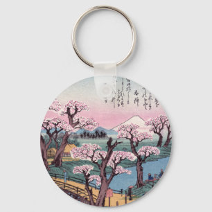 Porte-clés Lueur de soirée au pont de Koganei, Ando Hiroshig