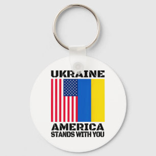 Porte-clés L'Ukraine L'Amérique est à vos côtés Soutien amér