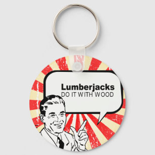 Porte-clés Lumberjacks le font avec du bois