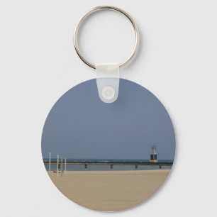 Porte-clés Lumière de balise de bord du lac Michigan