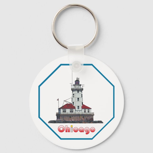 Porte-clés Lumière du port de Chicago (Recto)