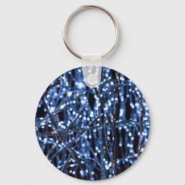 Porte-clés Lumières bleues Abstraites (Recto)