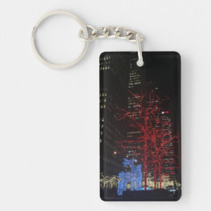 Porte-clés Lumières de Noël des rennes New York City Manhatta