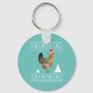 Porte-clés Lumières de poulets avec le pyjama de Noël du Père