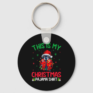 Porte-clés Lumières de sapin de Noël moche Santa coccinelle P