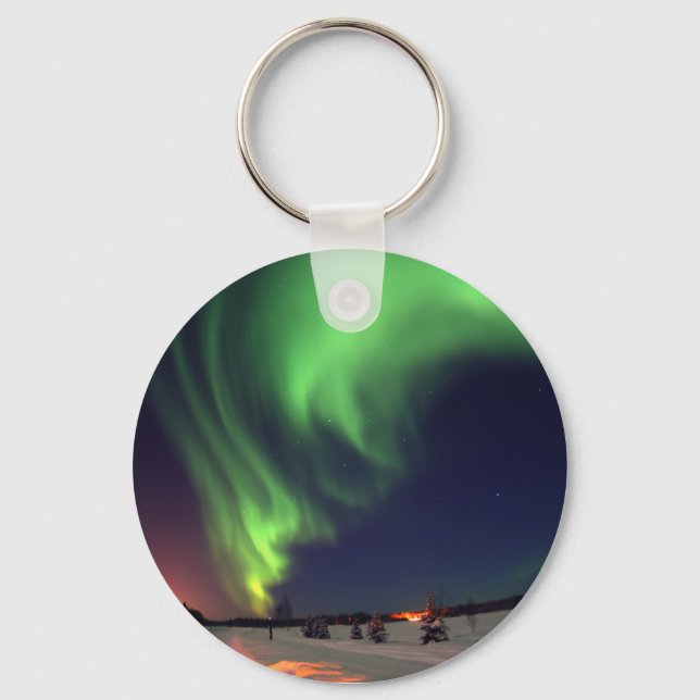 Porte-clés Lumières du Nord au lac Bear (Recto)