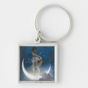 Porte-clés Luna Goddess at Night Scattering Stars