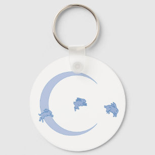 PORTE-CLÉS LUNE BLEUE DE LAPIN