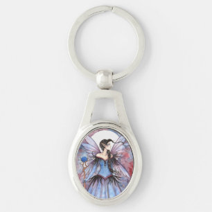 Porte-clés Lune de la fantaisie féerique d'hiver