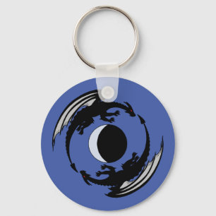 Porte-clés Lune Dragons Imaginaire Design Porte - clé