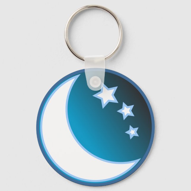 Porte-clés Lune et étoiles (Recto)