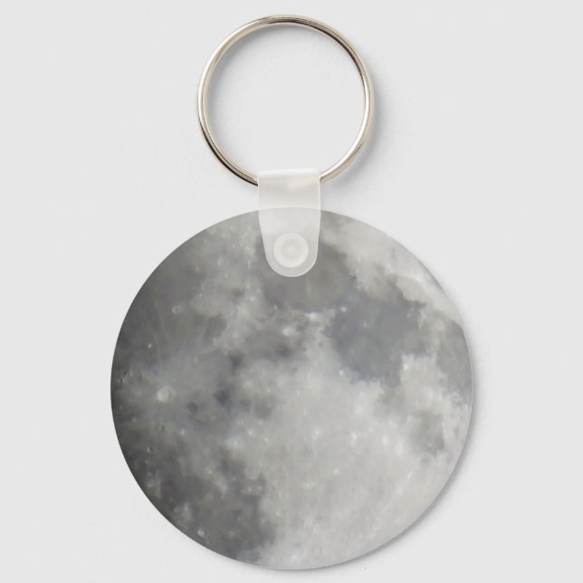 Porte-clés Lune grise dans le ciel noir (Recto)