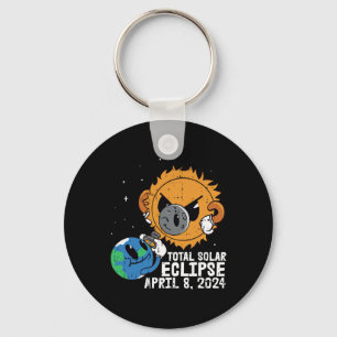 Porte-clés Lune Soleil Total Éclipse Solaire 8 avril 2024 Tot