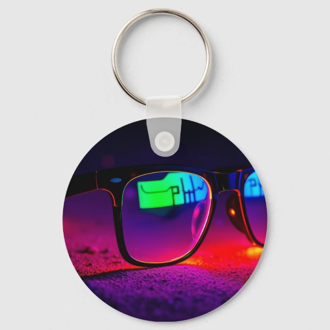 Porte-clés Lunettes Colorées (Recto)