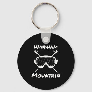 Porte-clés Lunettes de ski rustiques Windham Mountain Poles d