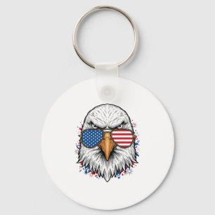 Porte-clés Lunettes de soleil aigle patriotique Vintage Vecto