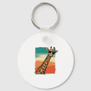 Porte-clés Lunettes de soleil Cool Girafe Vintage T-Shirt Cou