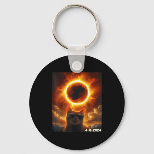 Porte-clés Lunettes de soleil de chat portant une chemise Sel