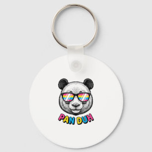 Porte-clés Lunettes de soleil de Panda drôle Vintage Gravure