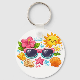 Porte-clés Lunettes de soleil élégantes « Summer Vibes » port