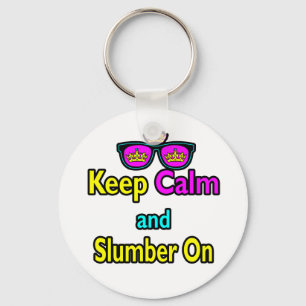 Porte-clés Lunettes de soleil Hipster Crown Gardez votre calm