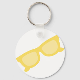 Porte-clés Lunettes de soleil jaunes d'été lunettes de mode h