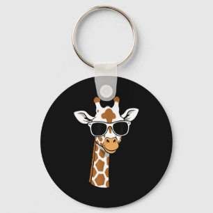 Porte-clés Lunettes de soleil visage girafe drôle pour enfant