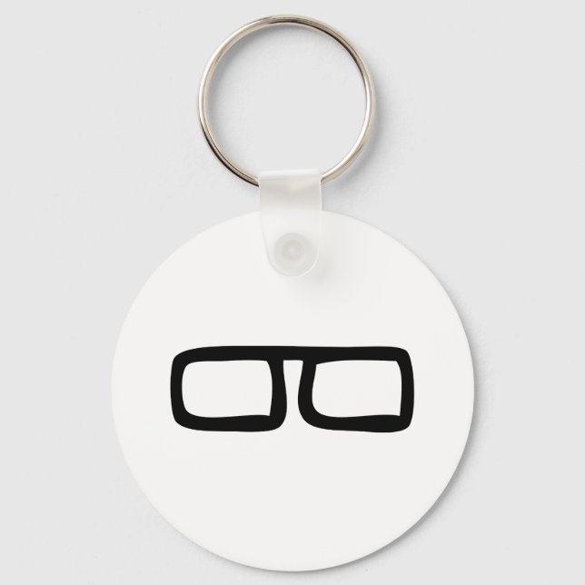 Porte-clés Lunettes de vue nerd (Recto)