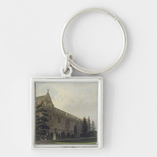 Porte-clés L'université de St John vue du jardin, illustrat