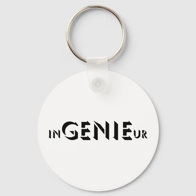 Porte-clés Lustiger inGENIEur Geek (Recto)
