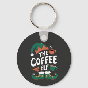 Porte-clés Lutin de café Noël drôle de caféine Amoureux de No