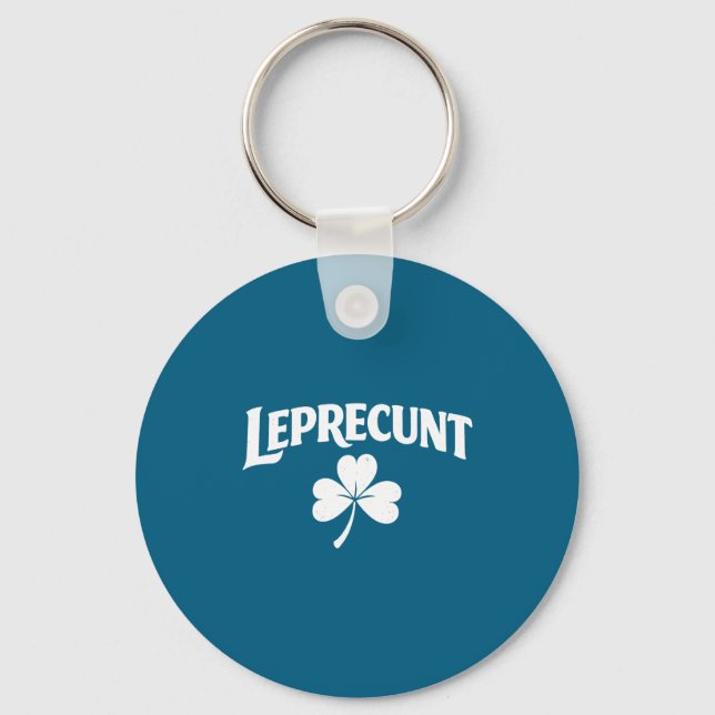 Porte-clés Lutin irlandais St Patrick drôle shamrock (Recto)